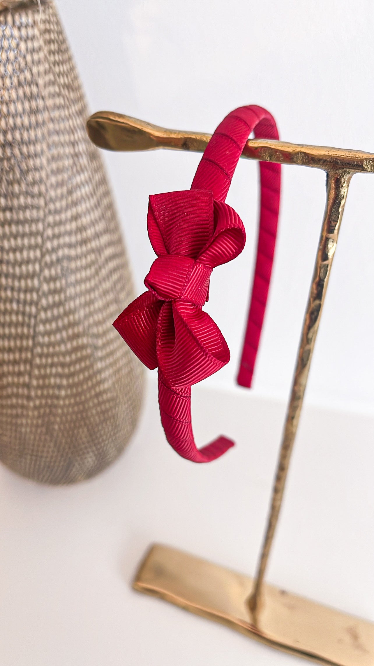 LA FILLETTE | DIADEEM MET STRIK DONKER ROOD