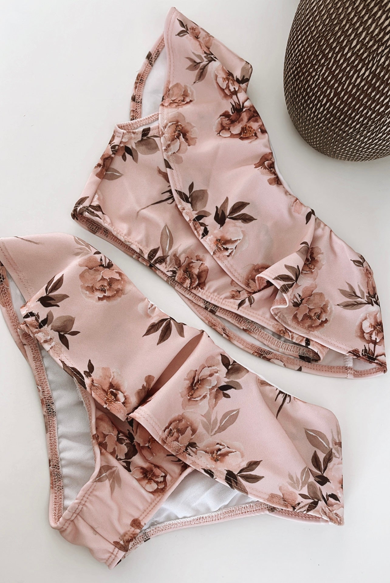 MINI ME | BIKINI MET BLOEMEN ROZE