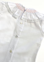 BE CHIC | BLOUSE PINK SMOCKED