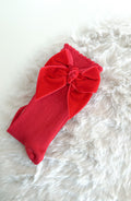JC SOCKS | KNIEKOUS MET VELVETSTRIK ROOD