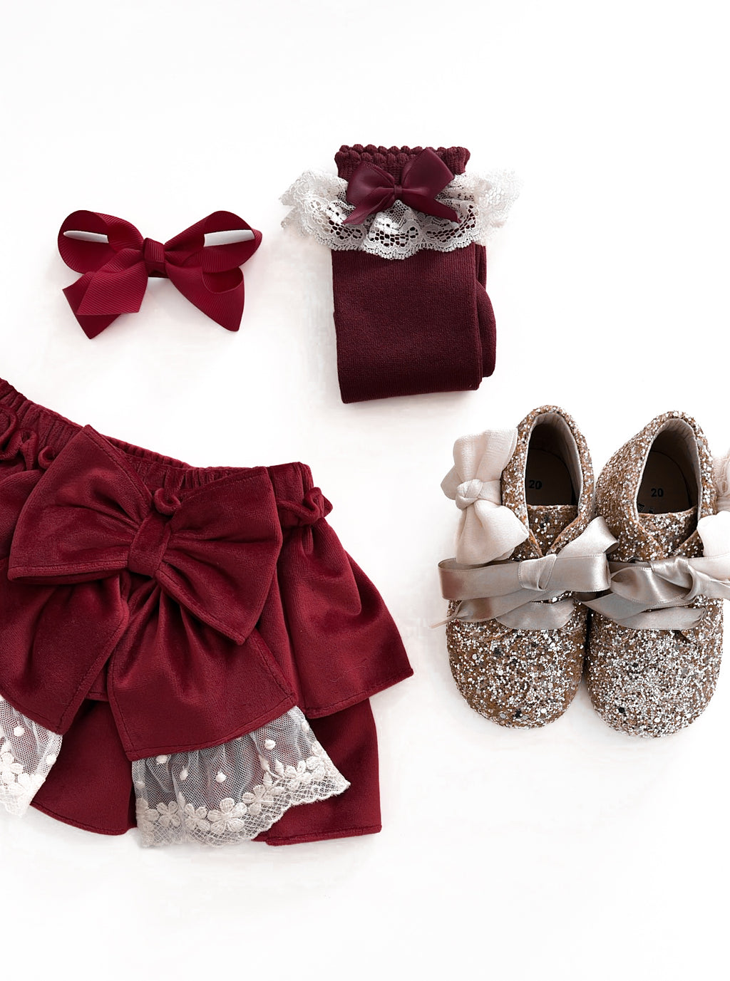 BE CHIC | VELVET BLOOMER BURGUNDY