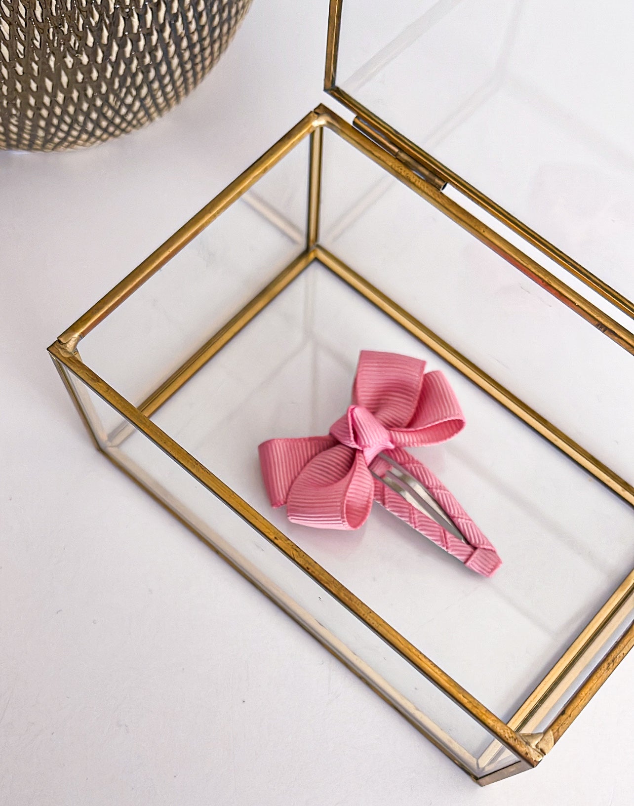 LA FILLETTE | HAARCLIP MET STRIK OUD ROZE