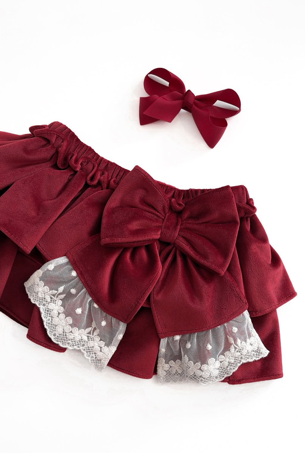 BE CHIC | VELVET BLOOMER BURGUNDY