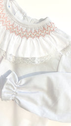 BE CHIC | BLOUSE PINK SMOCKED