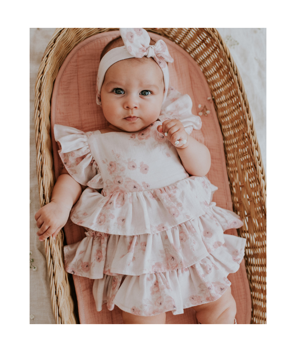 MINI ME | ROMANTISCHE BLOOMER SET CREAM