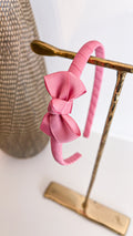 LA FILLETTE | DIADEEM MET STRIK DONKER ROZE