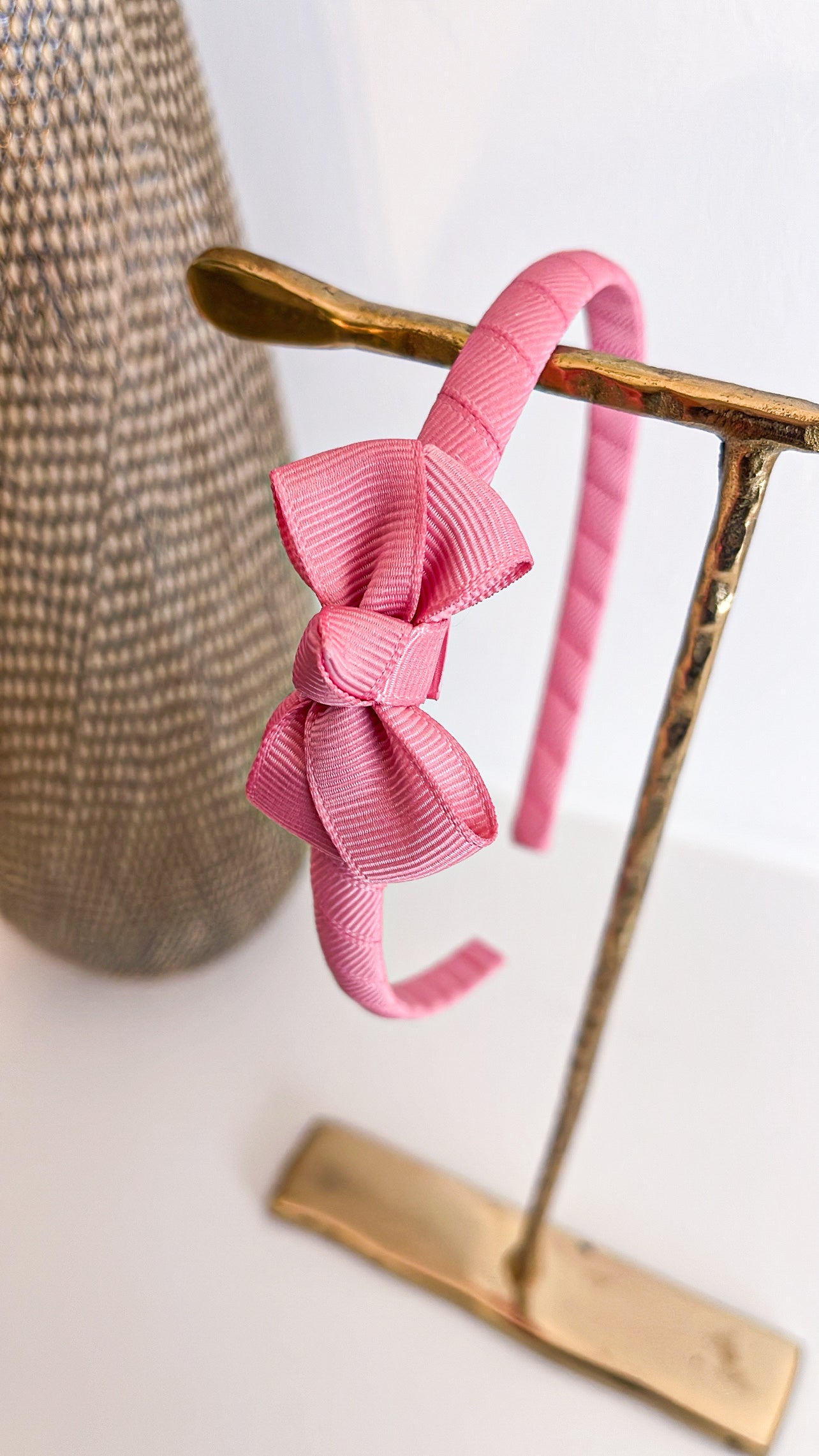 LA FILLETTE | DIADEEM MET STRIK DONKER ROZE