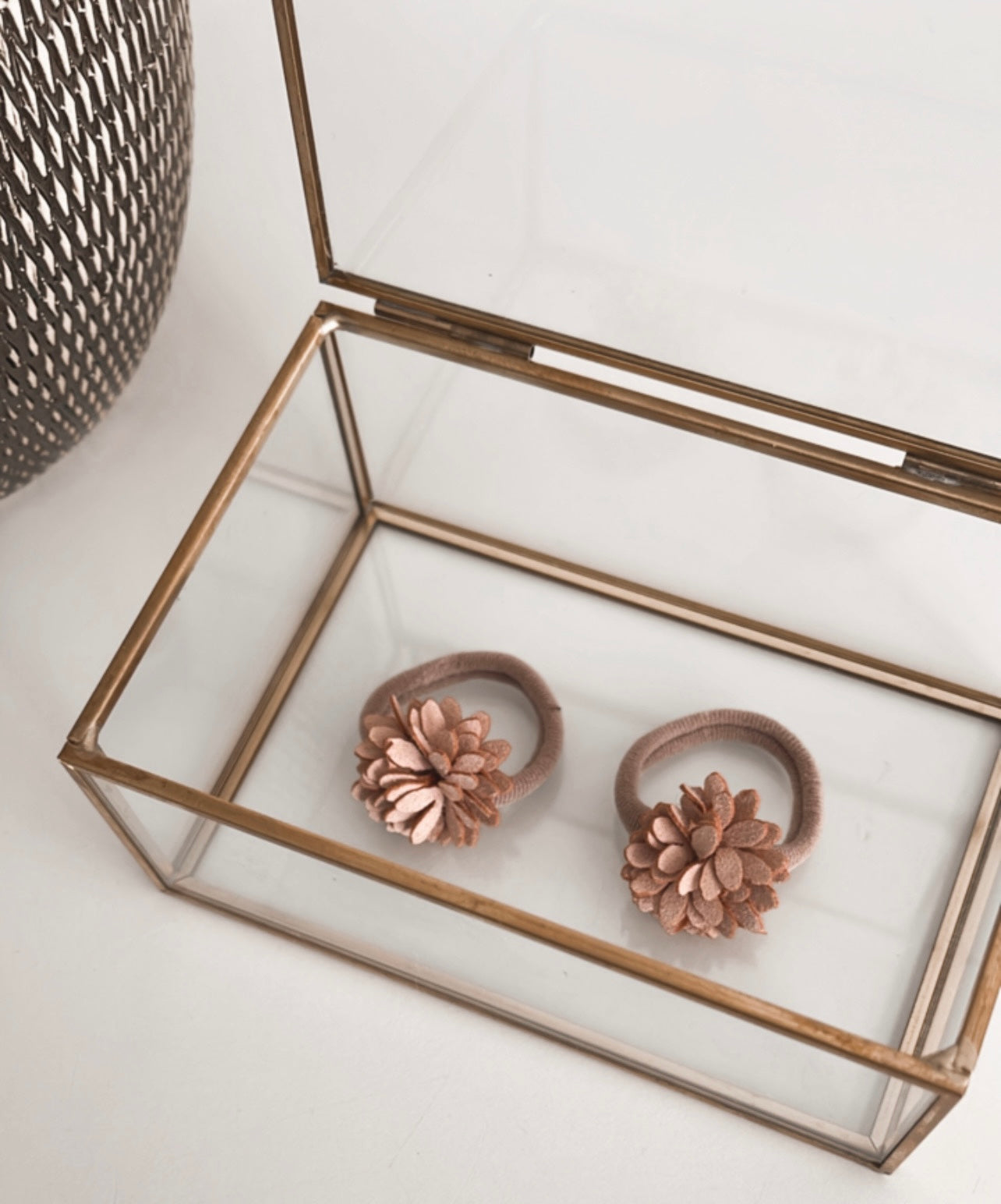 PEEK A BEAU | HAARELASTIEK FLOWER BROWN