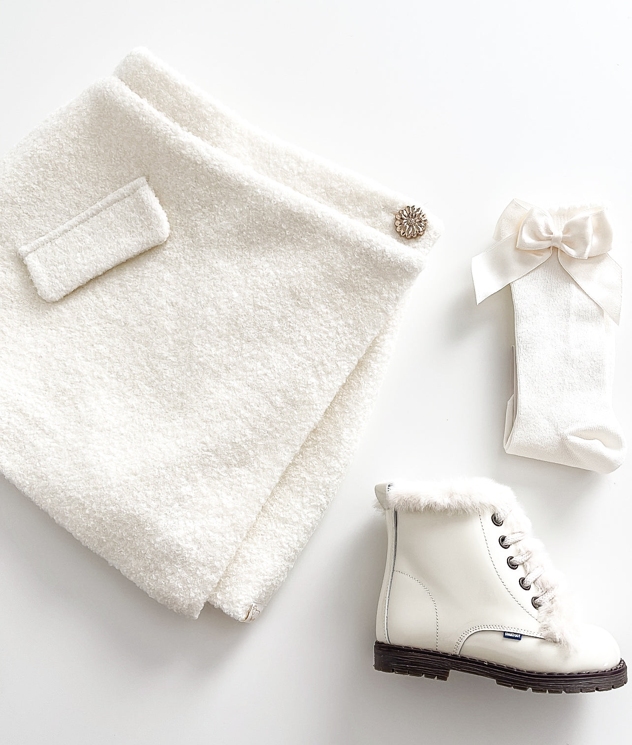 LRDM | TWEED SKIRT MARA WHITE