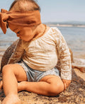 ROMPER MET KANTEN MOUW | CREAM