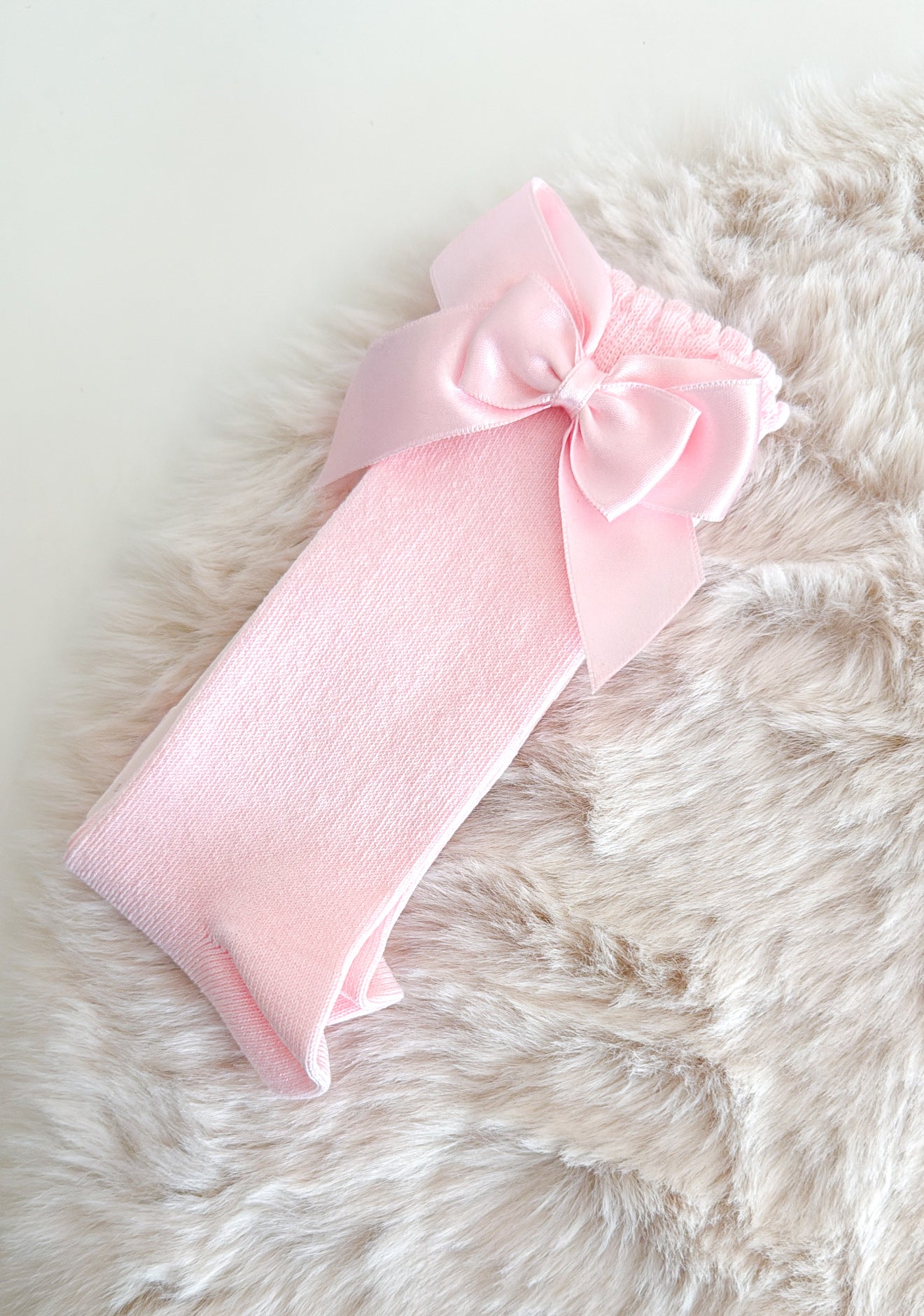JC SOCKS | KNIEKOUS MET DUBBELE STRIK ROSA