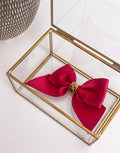 LA FILLETTE | HAARSTRIK DONKER ROOD MET GLITTER