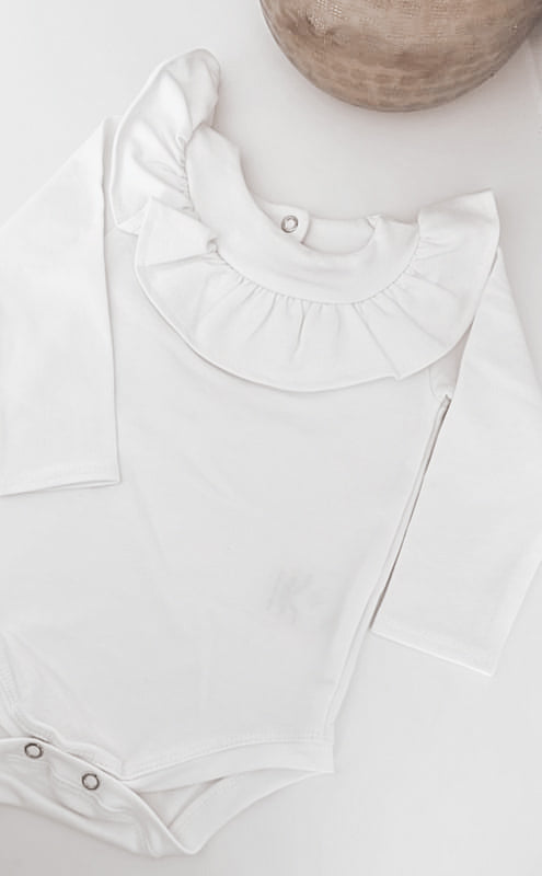 MINI ME | ROMPER MET KRAAG WIT