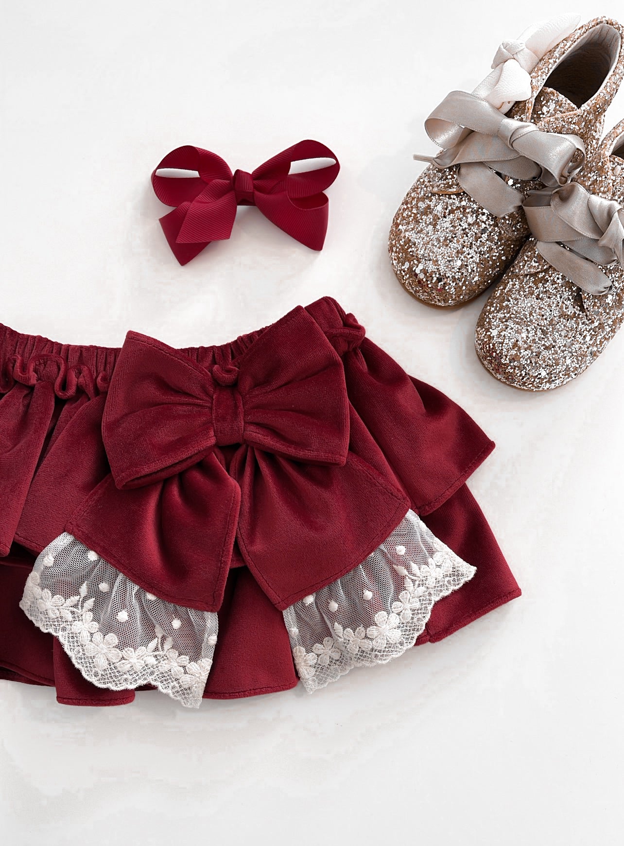 BE CHIC | VELVET BLOOMER BURGUNDY