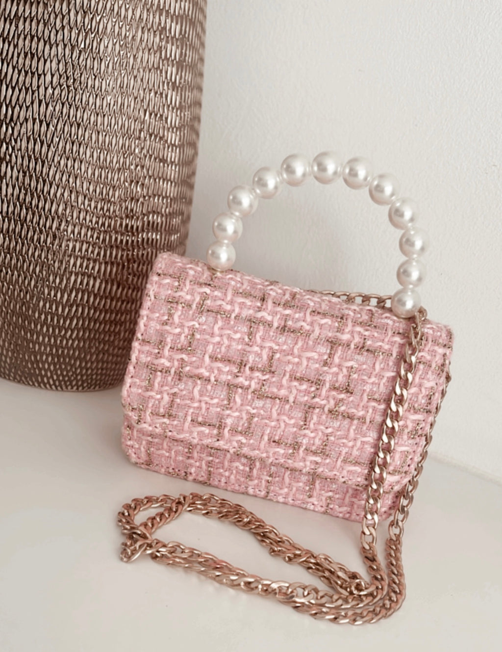 HANDTAS | GOUD ROZE